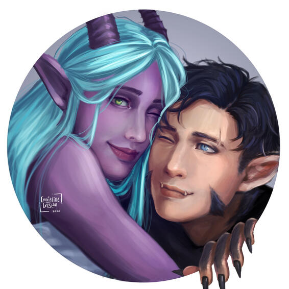 Couple Headshot [90$] - High res jpg png, No/simple background, 2 figure, max 2 weeks work, max 3x revision (+$20/figure, If you want to added more figure)
